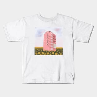 Building in The Field Kids T-Shirt